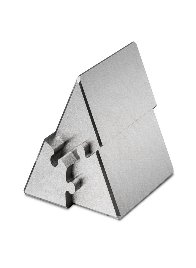 Heavenly Metals أحجية ثلاثية الأبعاد من 3 قطع على شكل مثلث من هيفنلي ميتالز للبالغين - لعبة مكتبية من الفولاذ المقاوم للصدأ، هدية مكتبية للرجال والنساء مصنوعة بتقنية القطع الكهربائي السلكي بدون تفاوت - Image 1